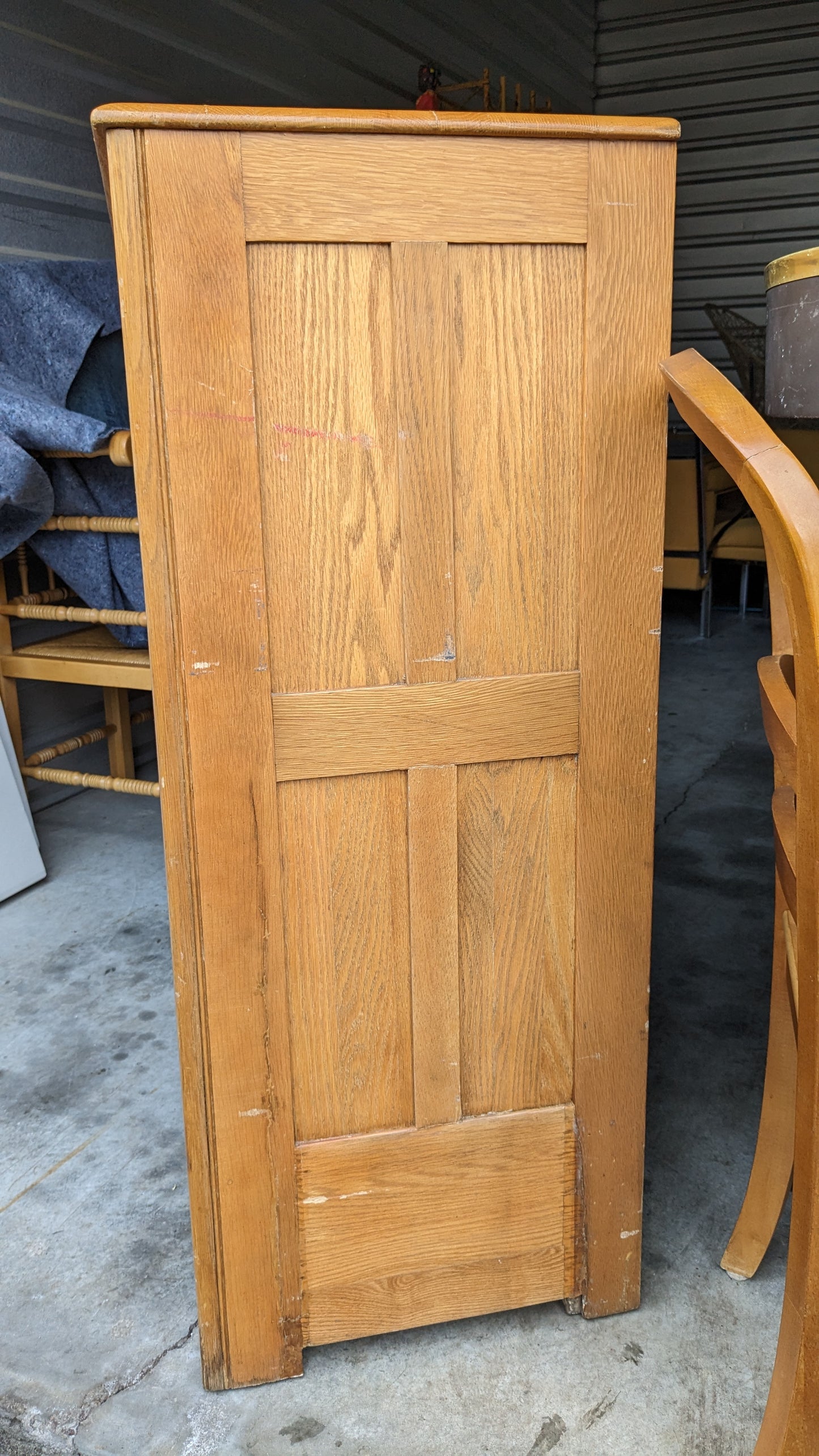 Early 20th Century Antique Oak Ice Box Shelving