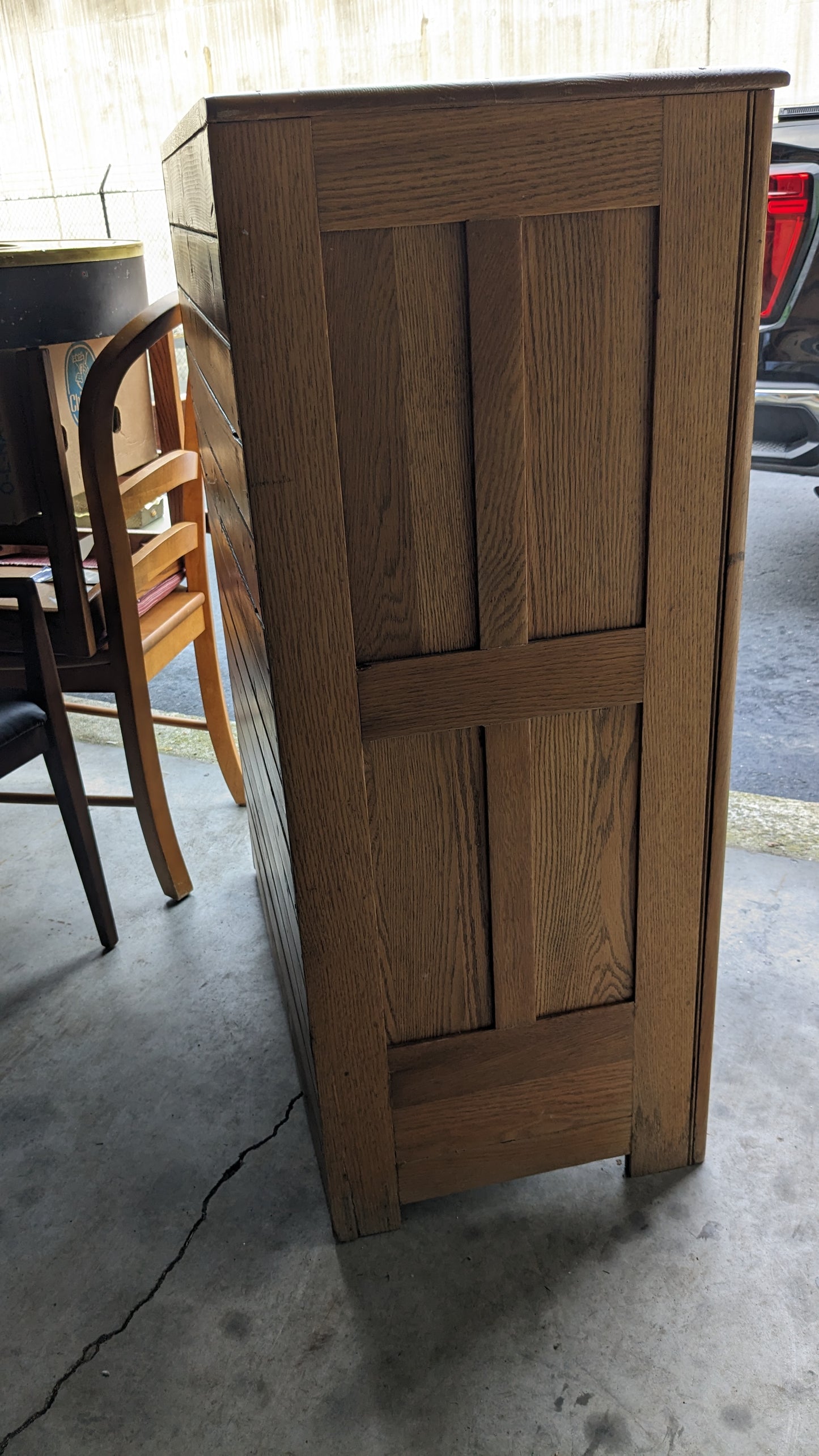 Early 20th Century Antique Oak Ice Box Shelving