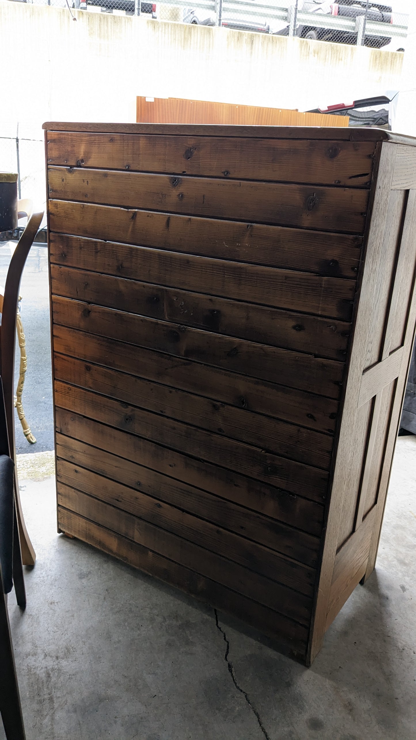 Early 20th Century Antique Oak Ice Box Shelving