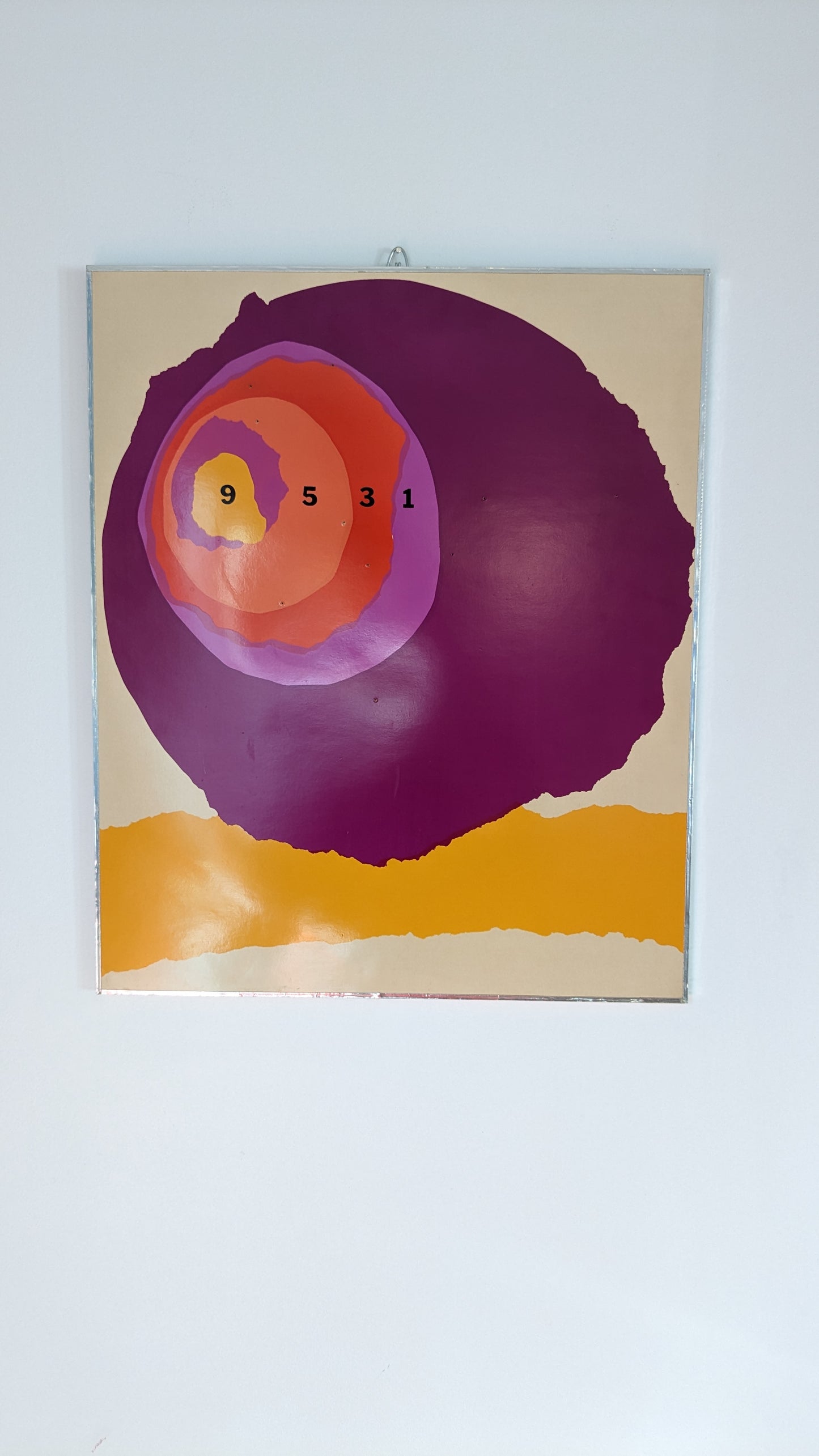 Rare Vtg Modern Pop Art Georg Jensen T Square Studios Beverly Hills Dart Board
