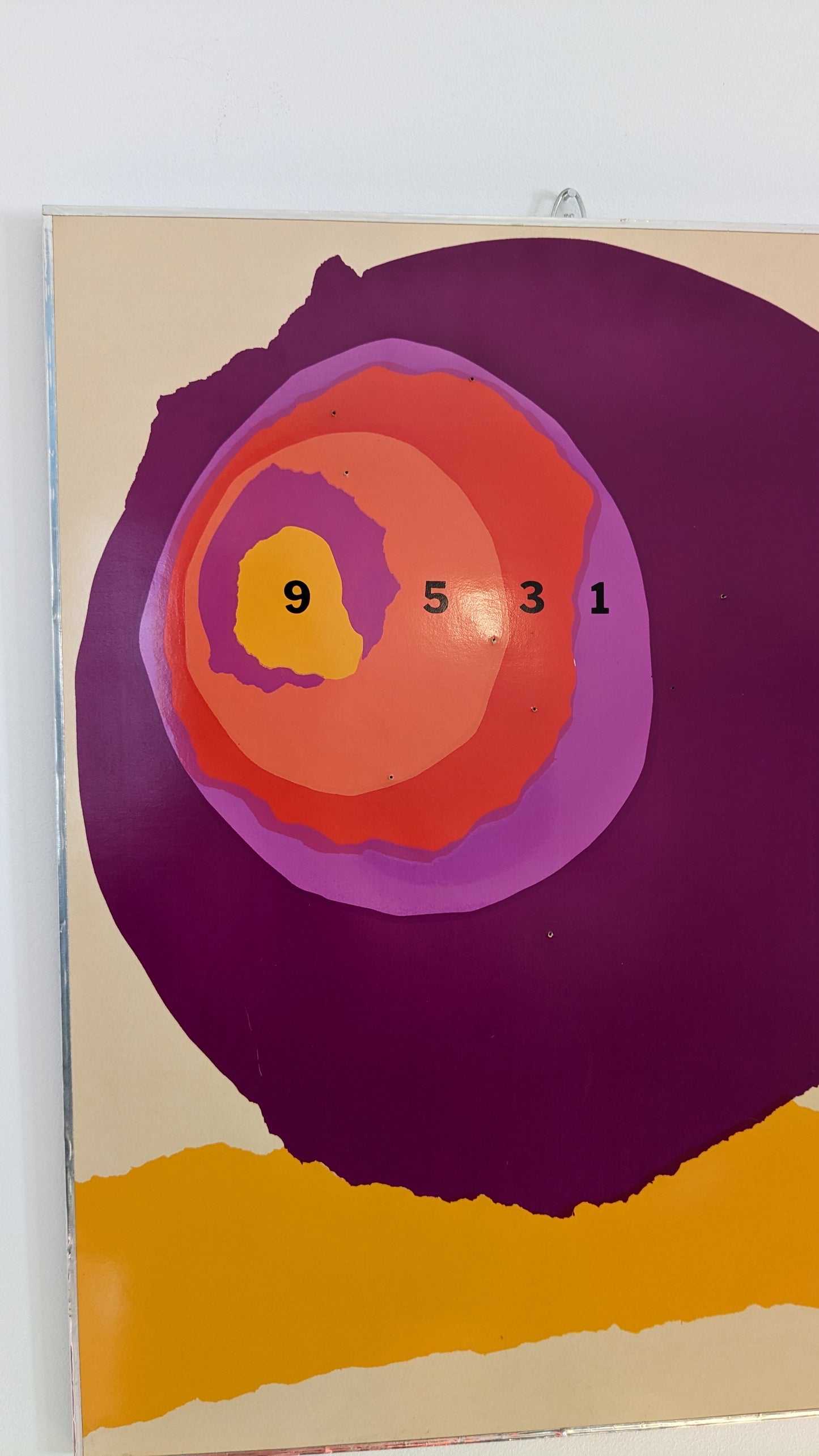 Rare Vtg Modern Pop Art Georg Jensen T Square Studios Beverly Hills Dart Board