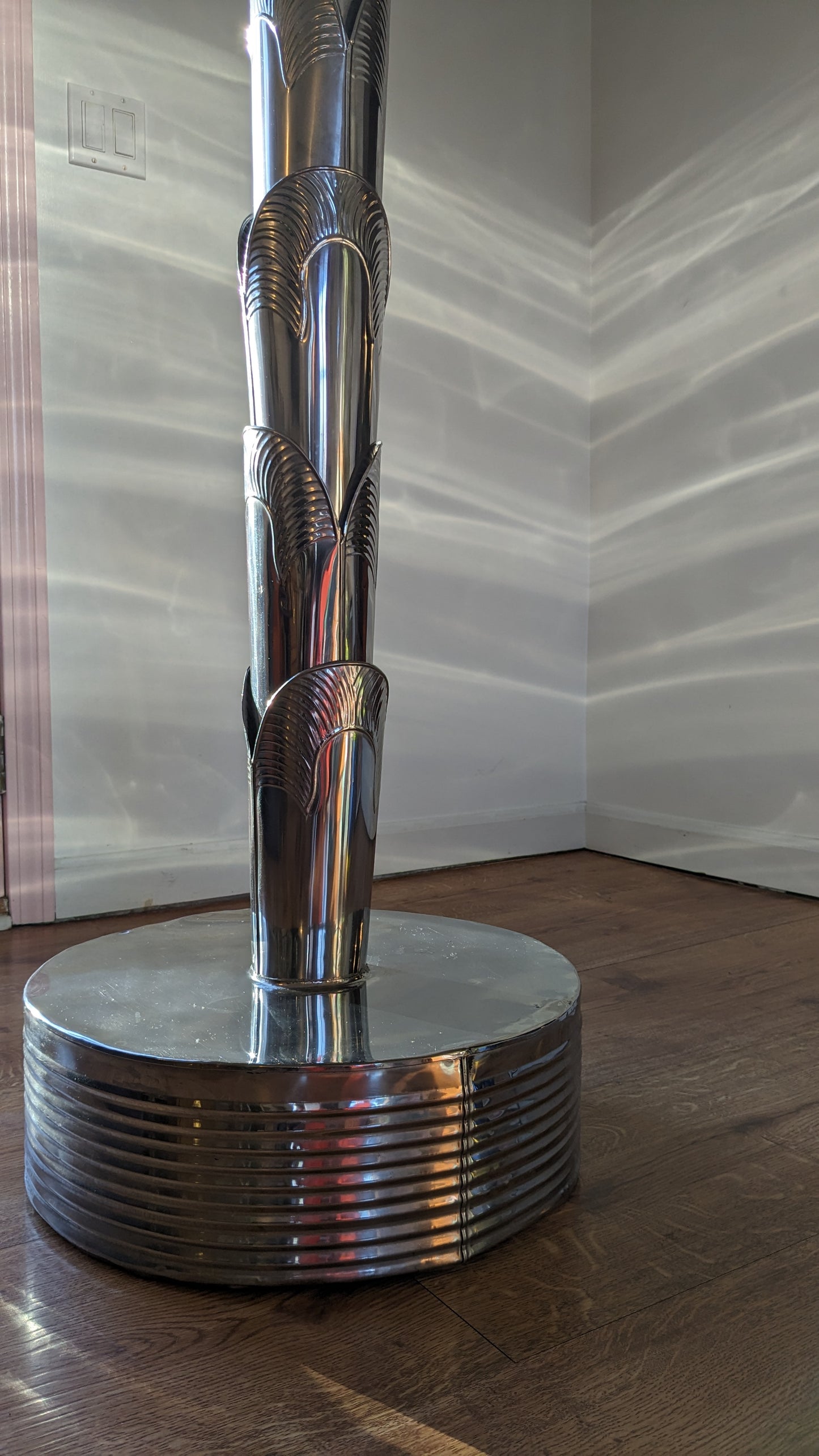 Art Deco Revival Silver Palm Tree