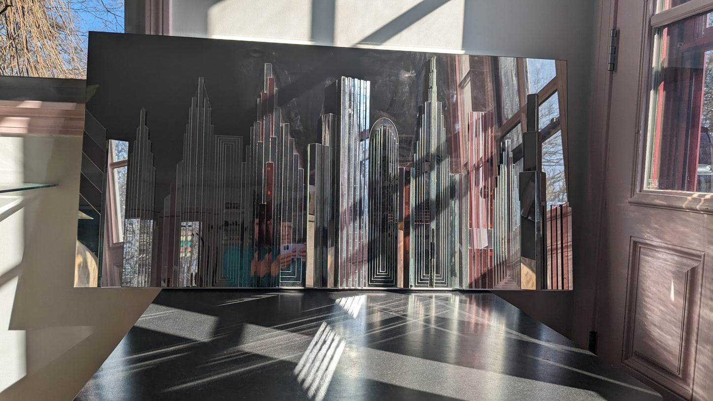 Harvard Reflections Skyline Vintage Mirror