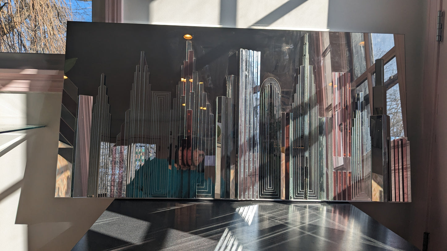Harvard Reflections Skyline Vintage Mirror