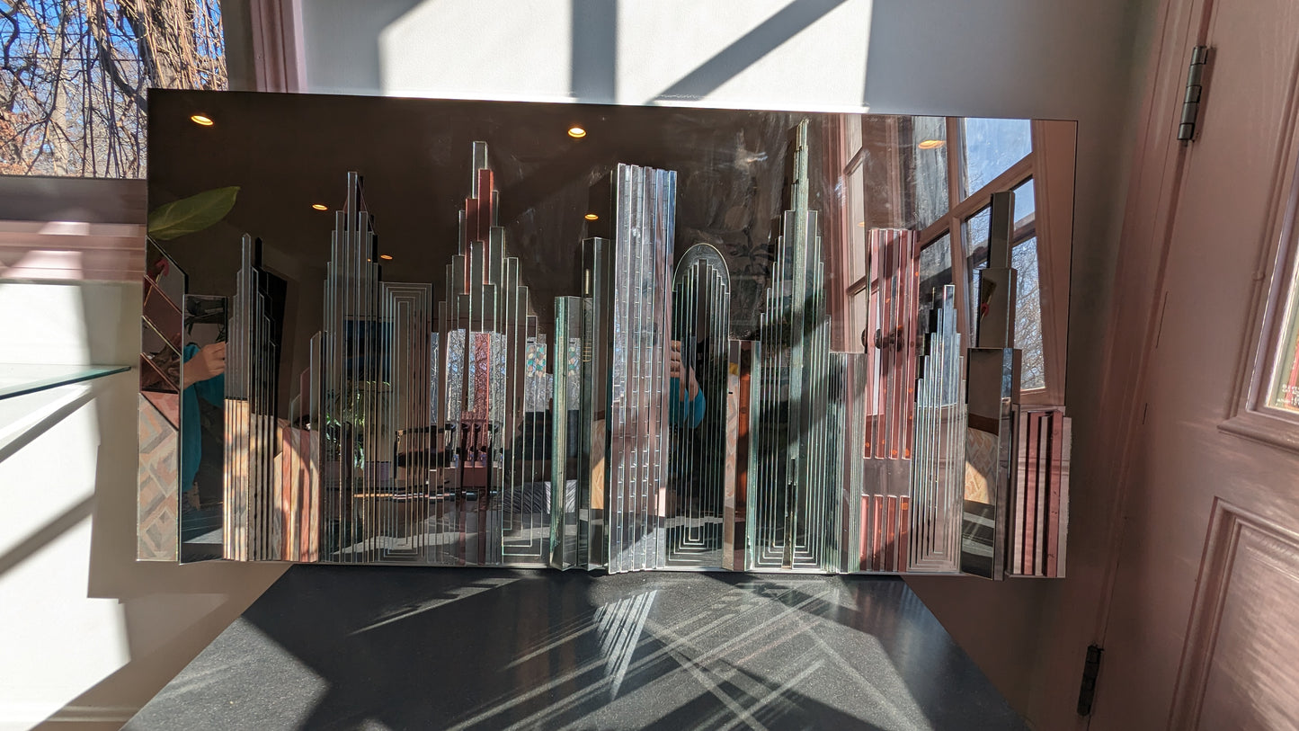 Harvard Reflections Skyline Vintage Mirror