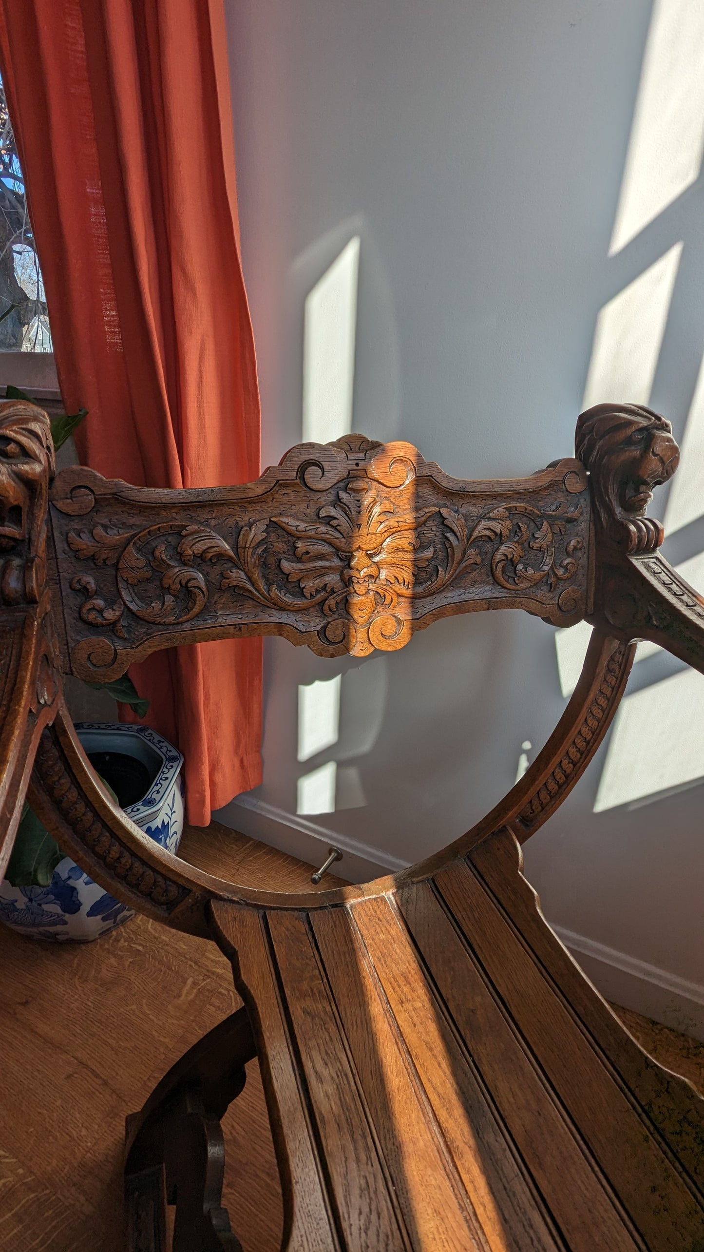 Antique Baroque Oak Dante Chair