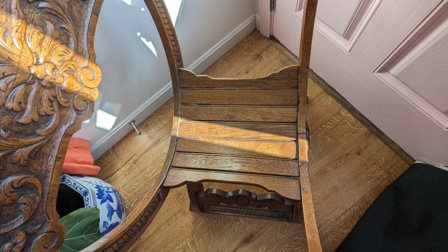 Antique Baroque Oak Dante Chair