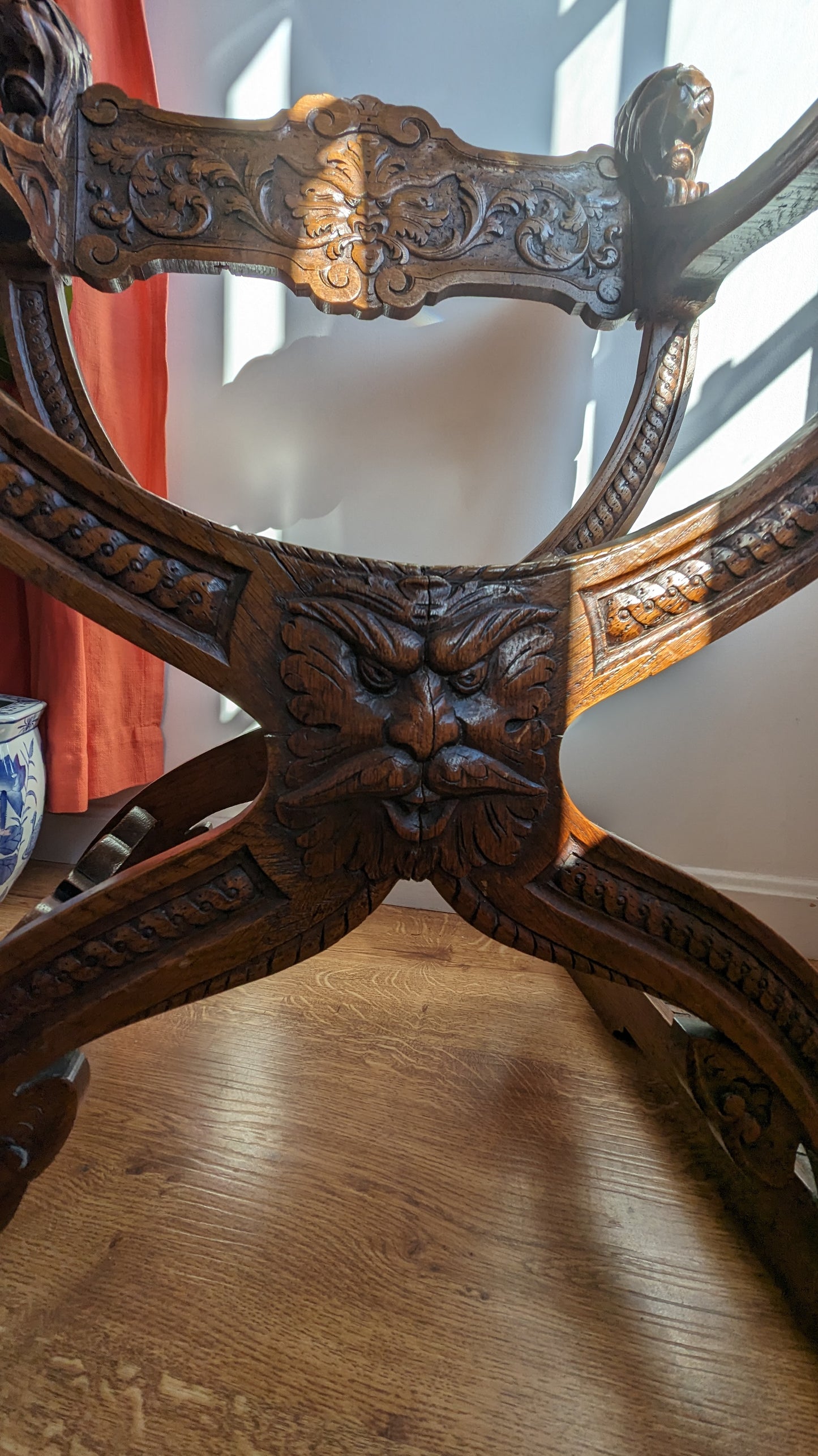 Antique Baroque Oak Dante Chair