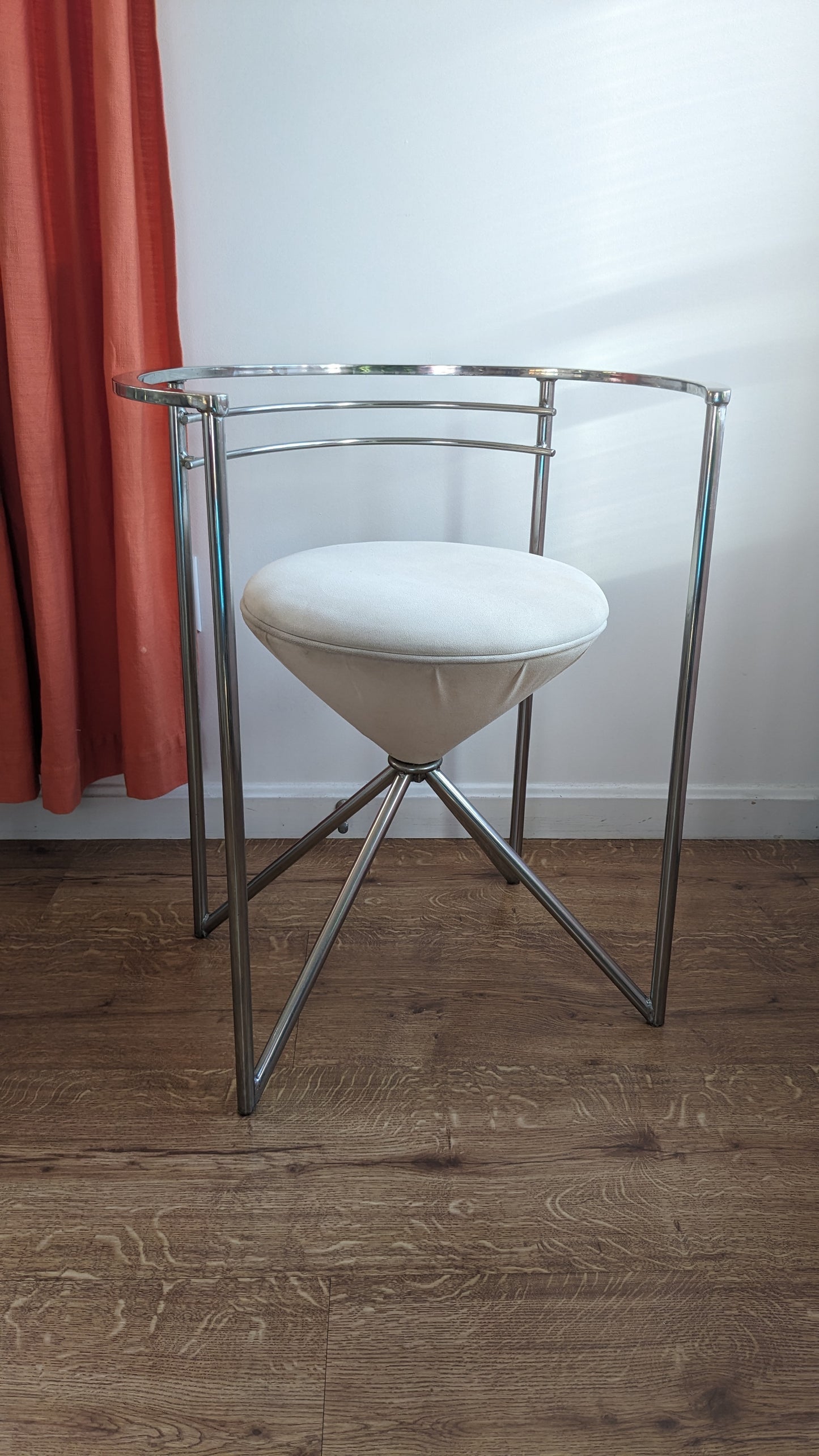 1980s Jewel Tone Postmodern Chrome Chairs (set of 4)