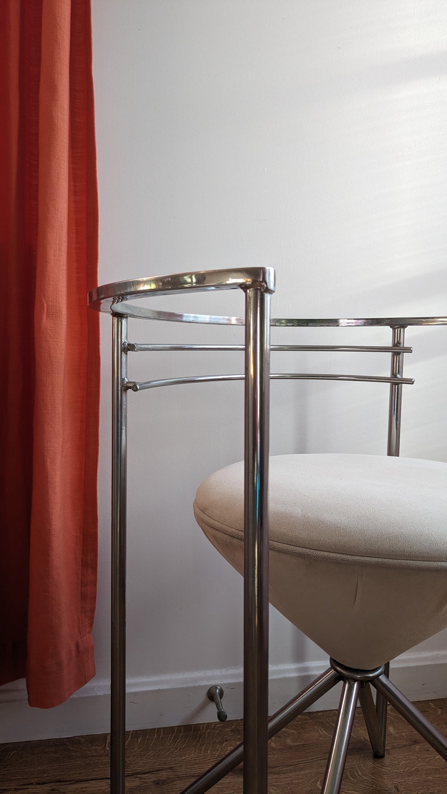 1980s Jewel Tone Postmodern Chrome Chairs (set of 4)