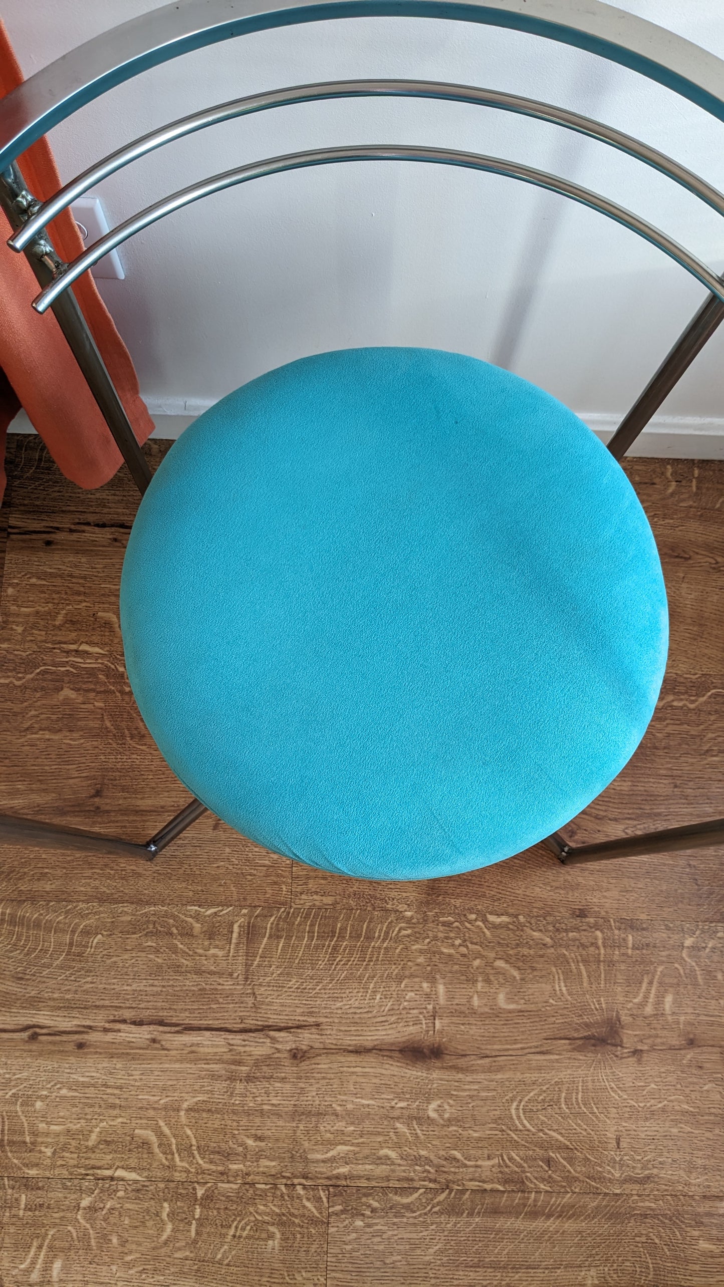 1980s Jewel Tone Postmodern Chrome Chairs (set of 4)