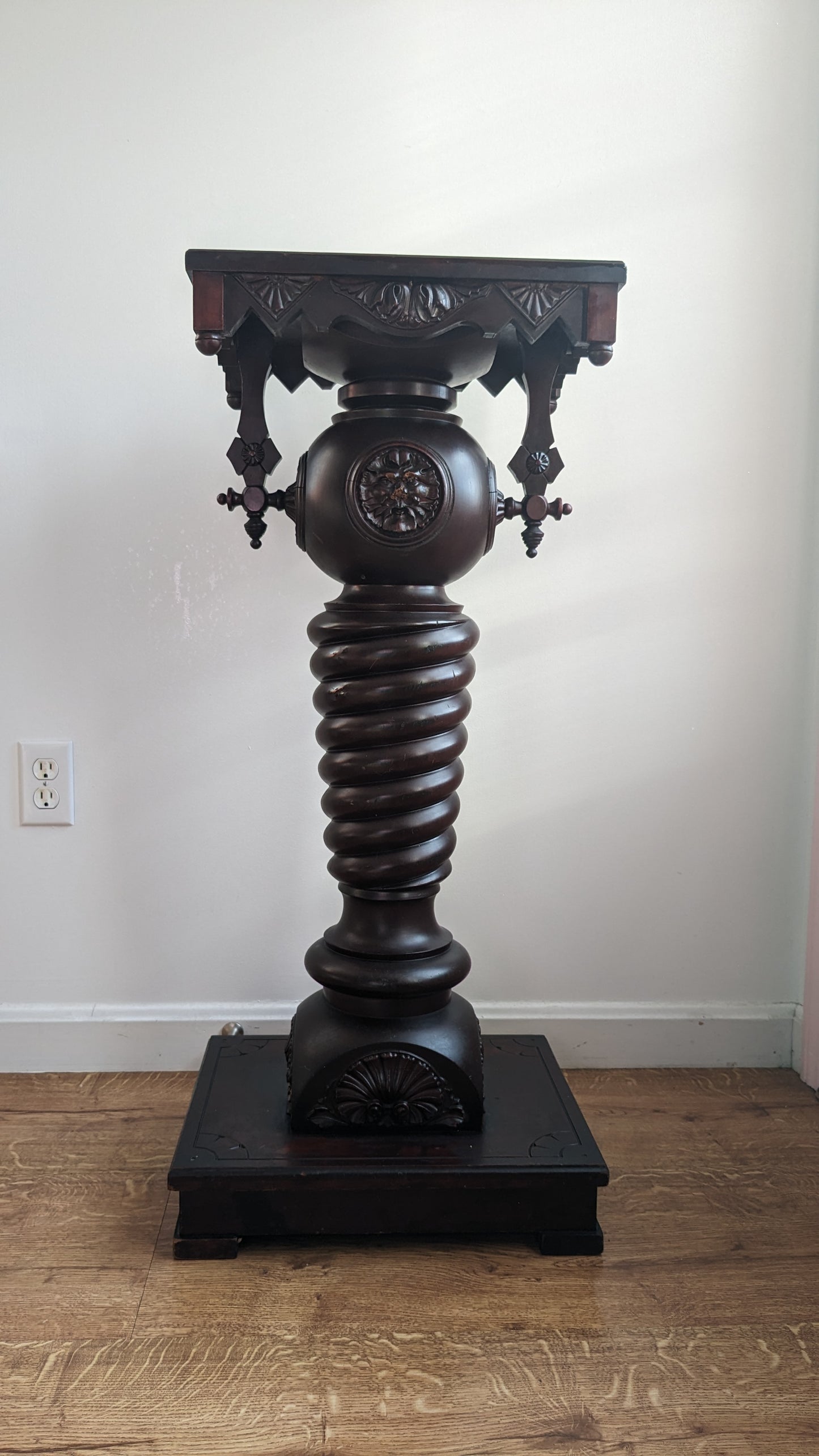 Mahogany Eastlake Style Pedestal