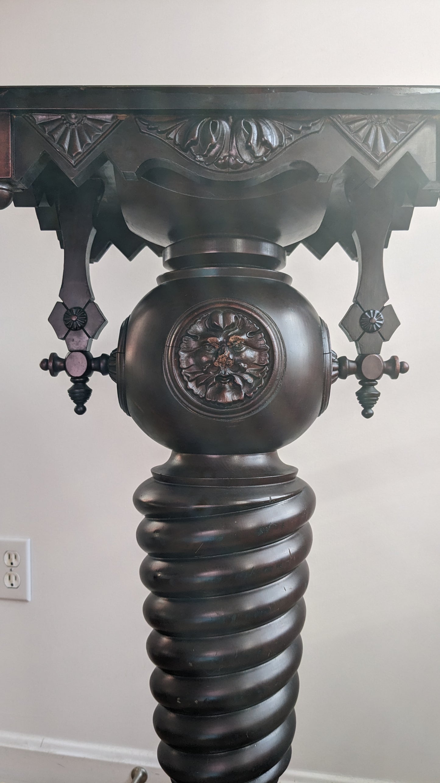 Mahogany Eastlake Style Pedestal