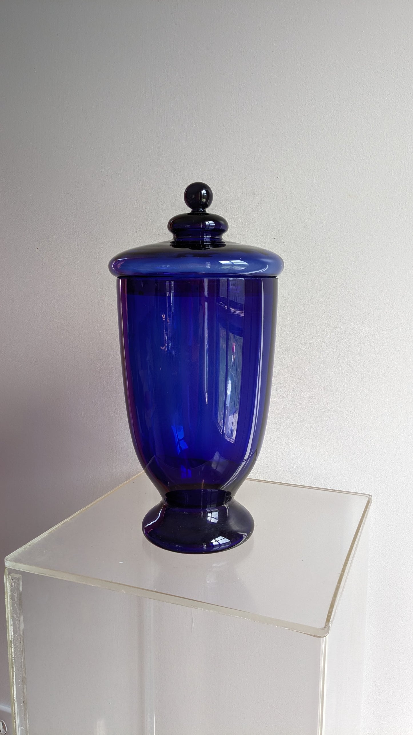 Cobalt Glass Apothecary Jar