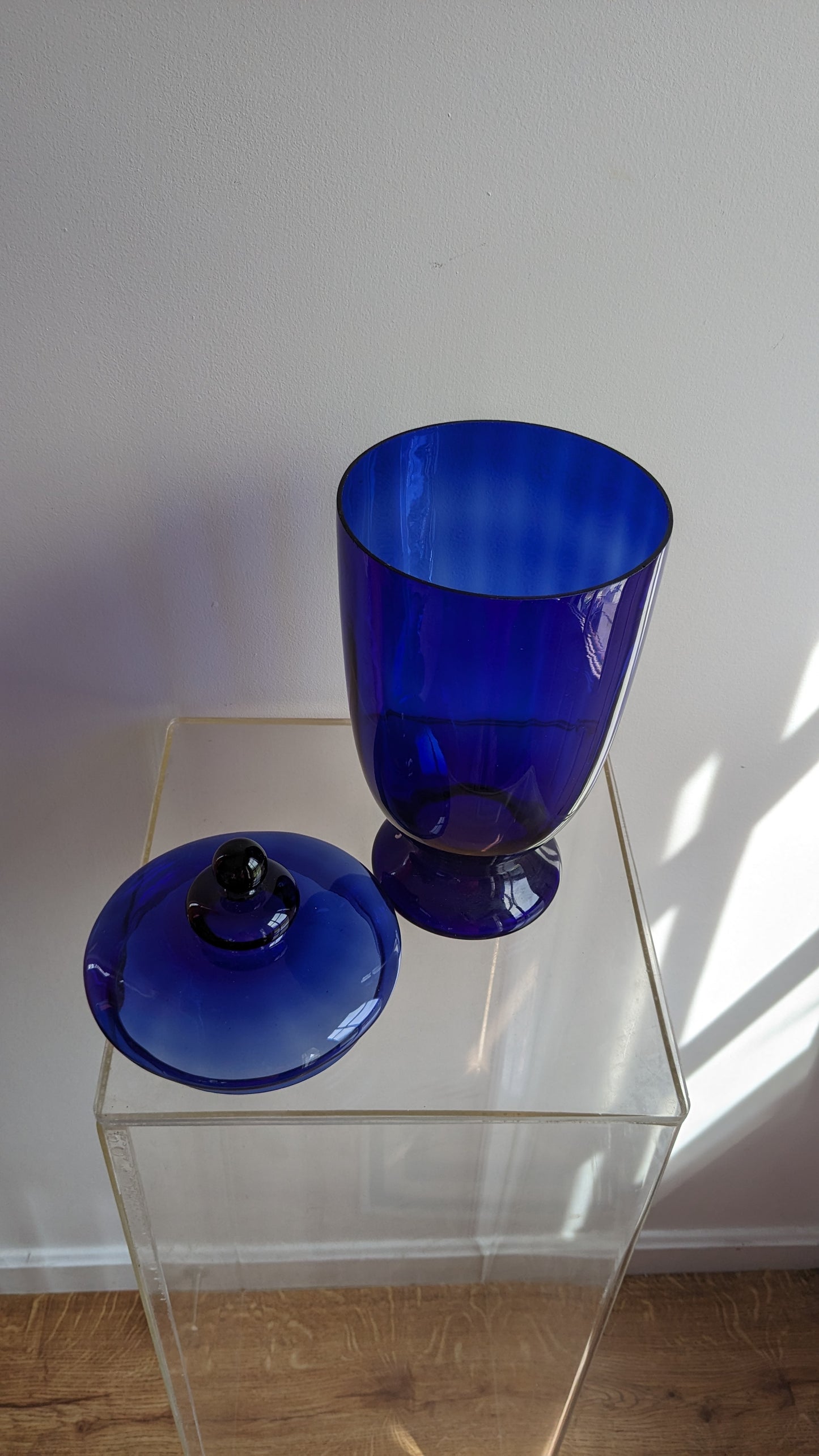 Cobalt Glass Apothecary Jar