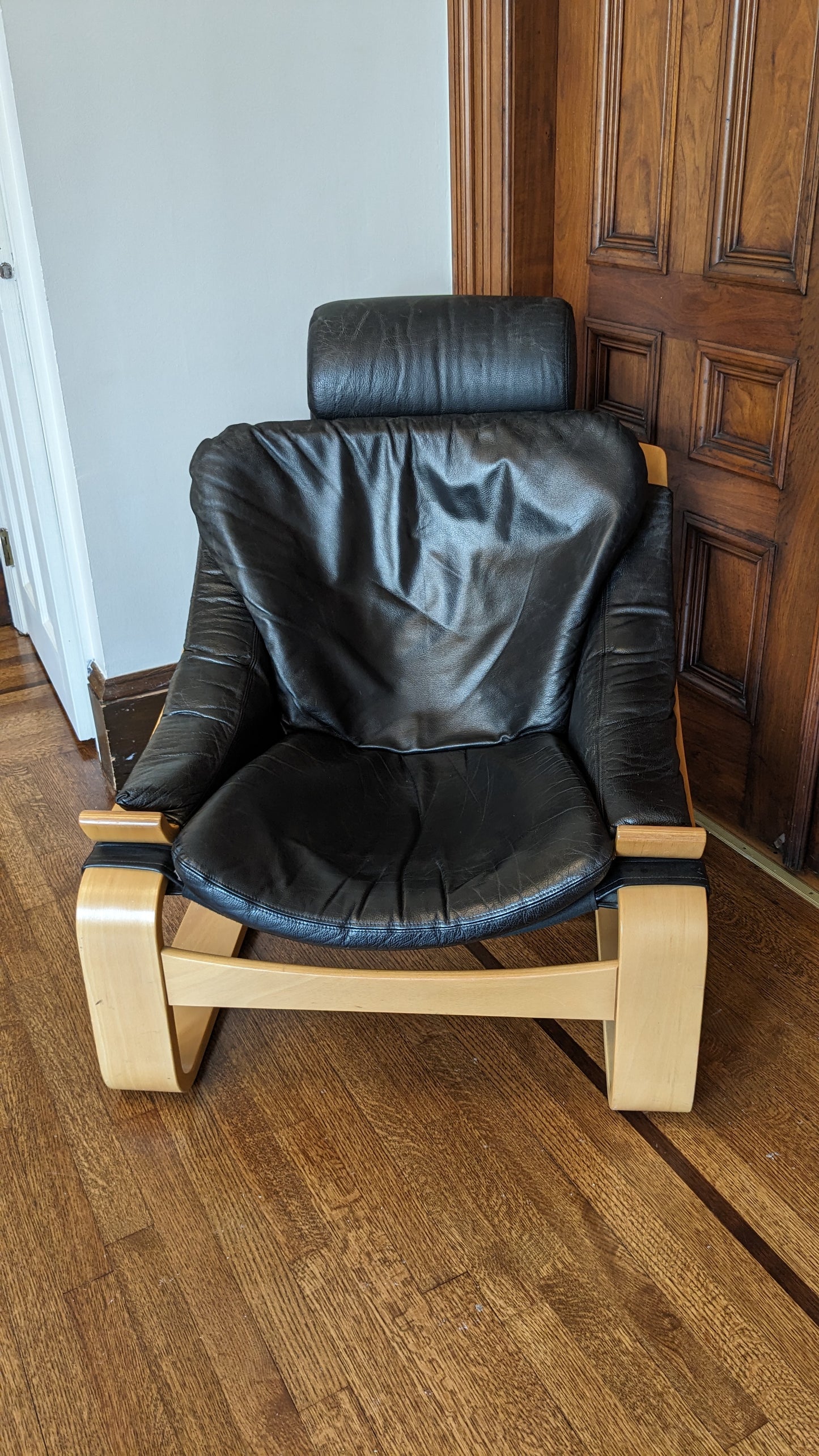 Nelo Sweden Kroken Leather Lounge Chairs (1970s)