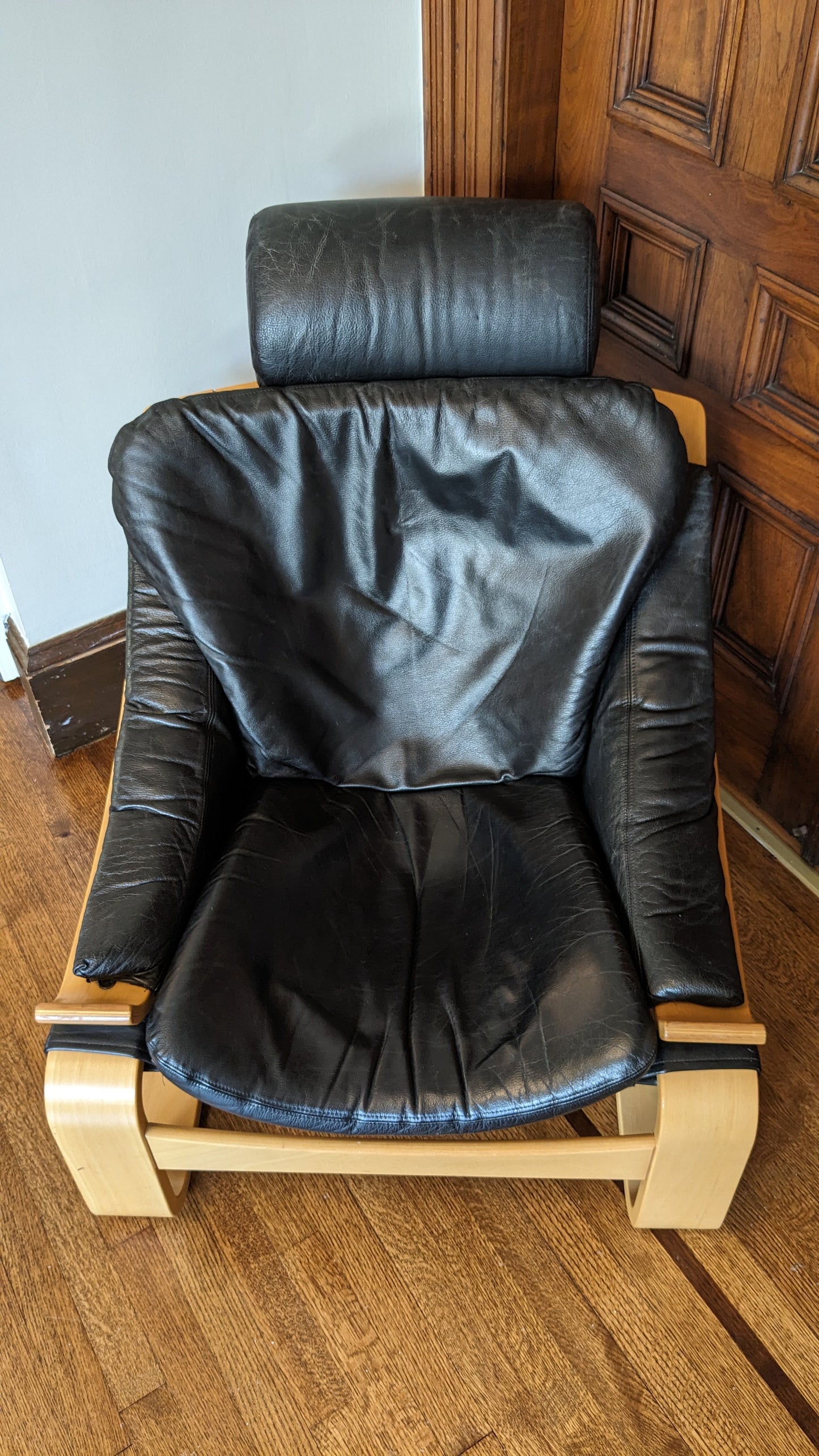 Nelo Sweden Kroken Leather Lounge Chairs (1970s)