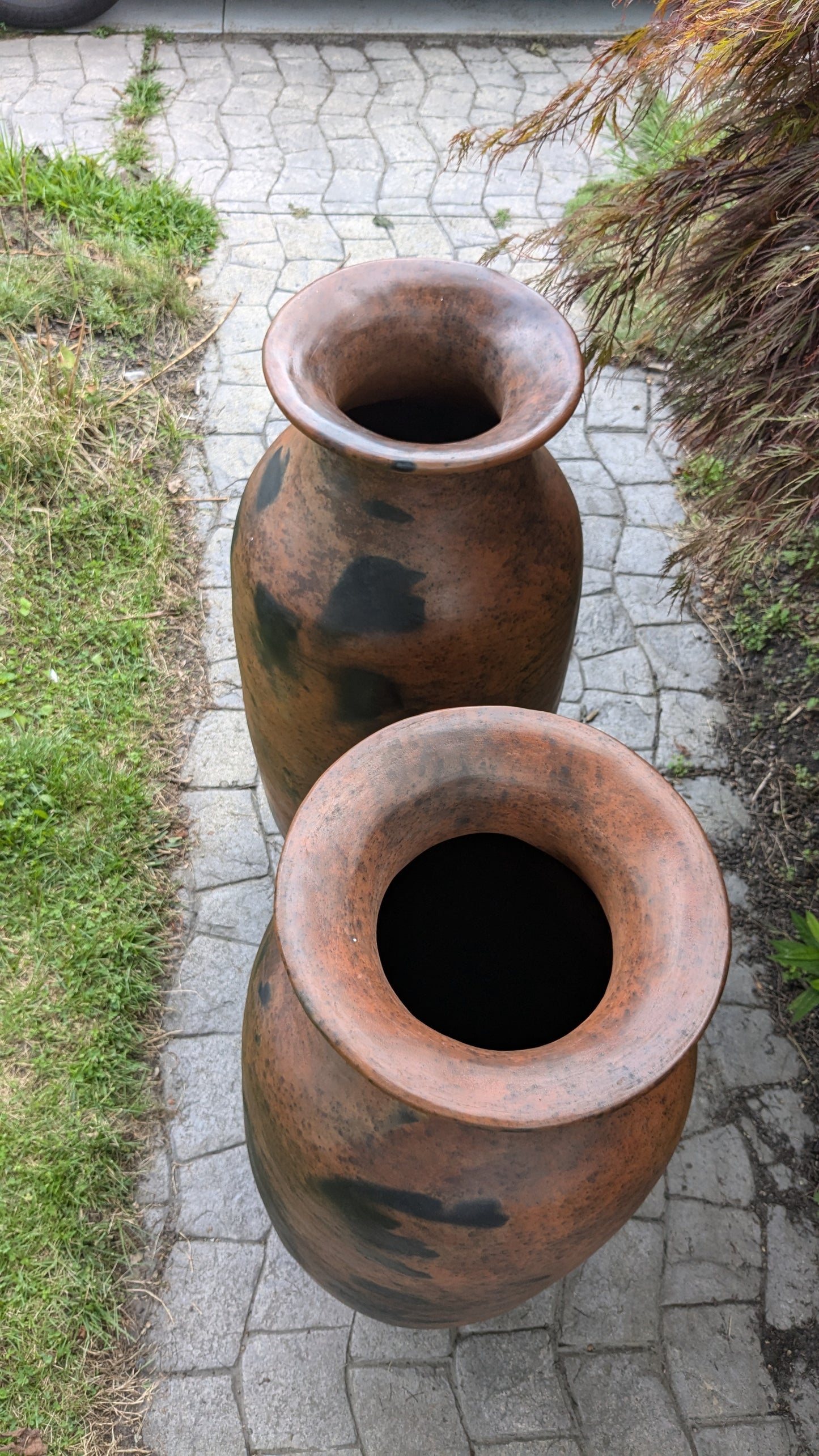 Pair of Large Cocucho Clay Vases (c. 2000)