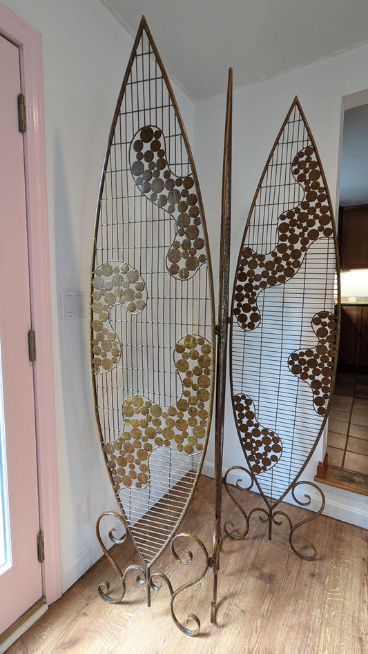 Atomic Style Room Divider Metal Screen