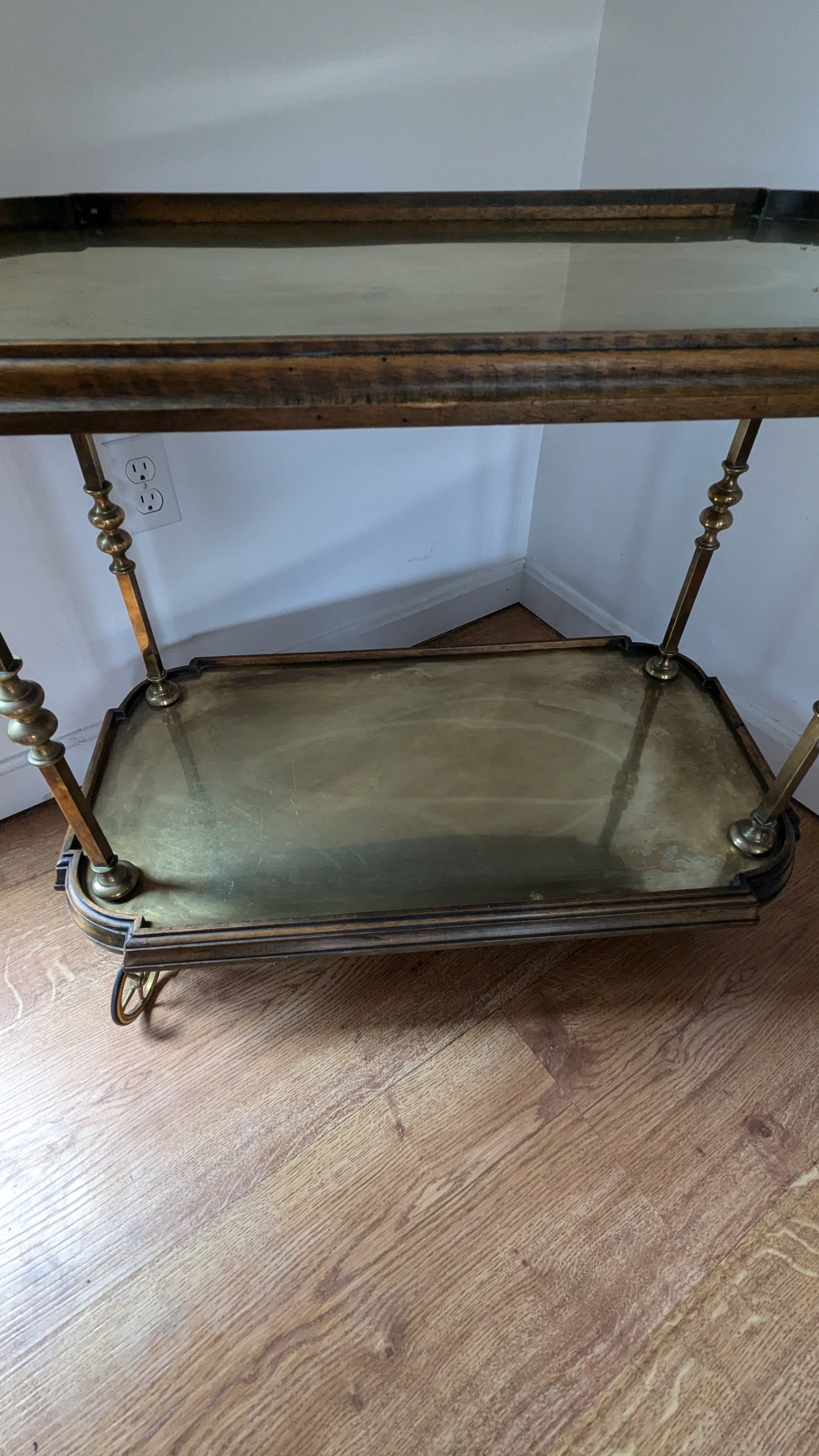 1940s Brass Cocktail Trolley