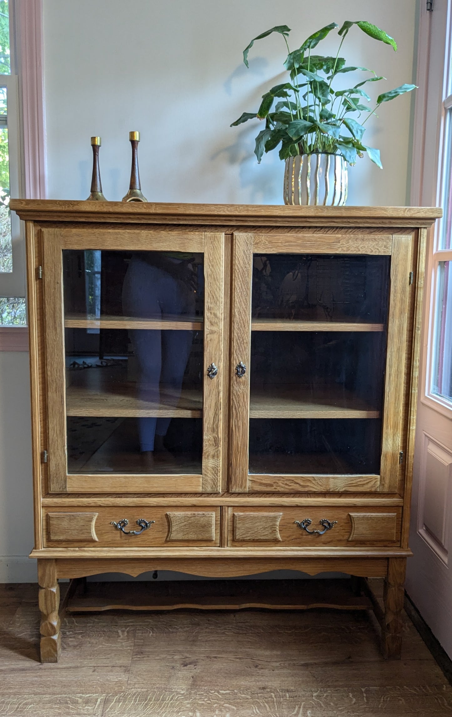 White Oak Display Cabinet in Manner of Henning Kjaernulf