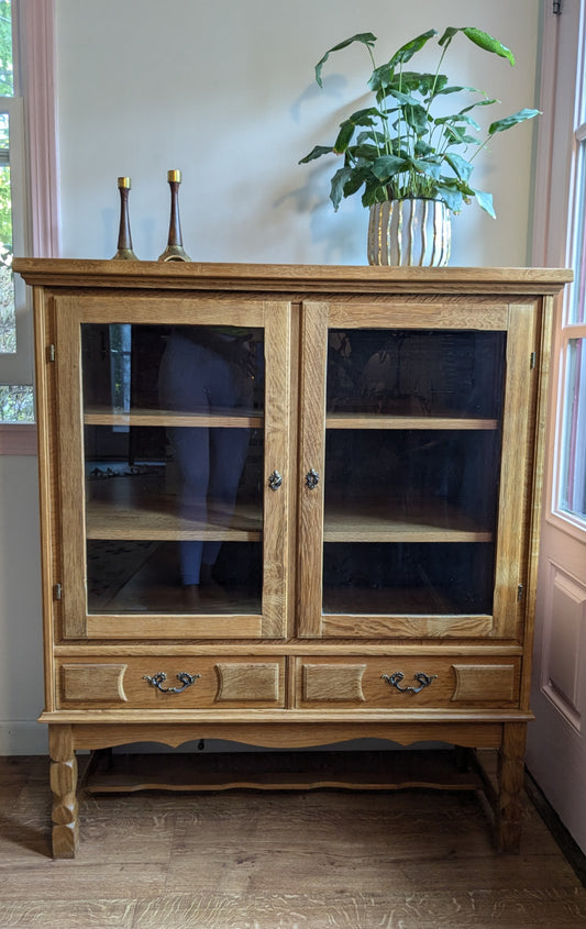 White Oak Display Cabinet in Manner of Henning Kjaernulf
