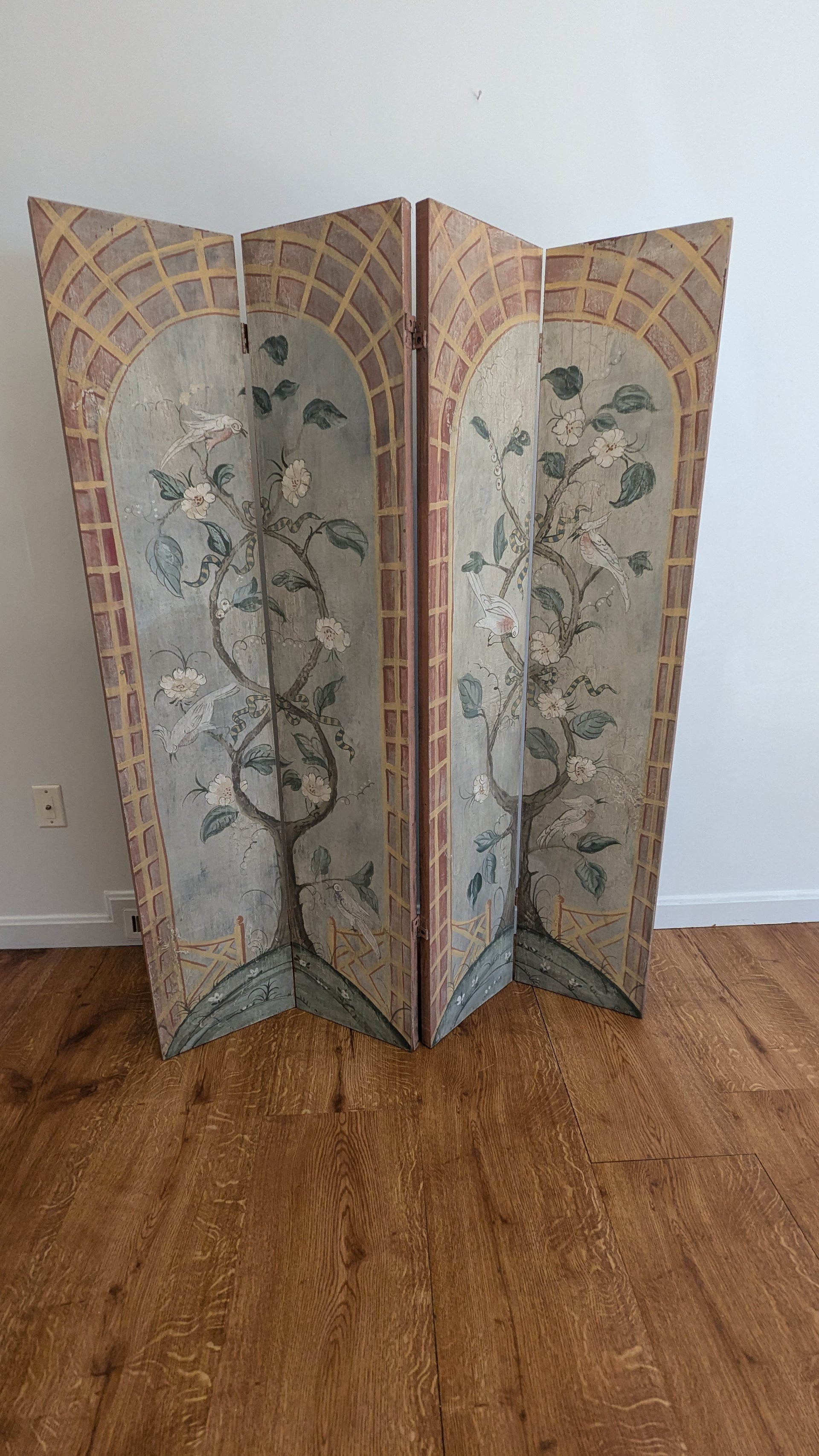 Trompe L'Oeil Double Sided Dressing Screen JohnnyCakes Trompe L'Oeil Double Sided Dressing Screen JohnnyCakes