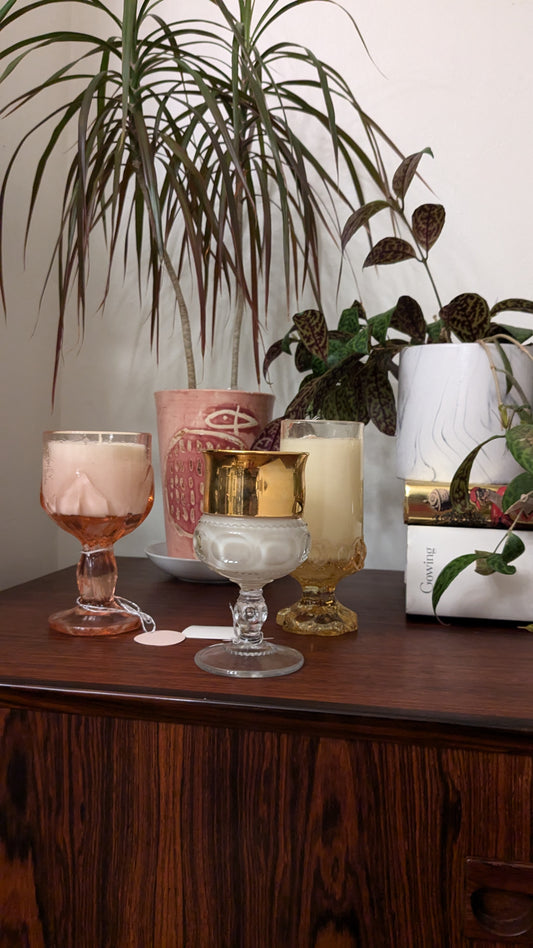 Candle in Vintage Glass by Hecho A Mano (small)