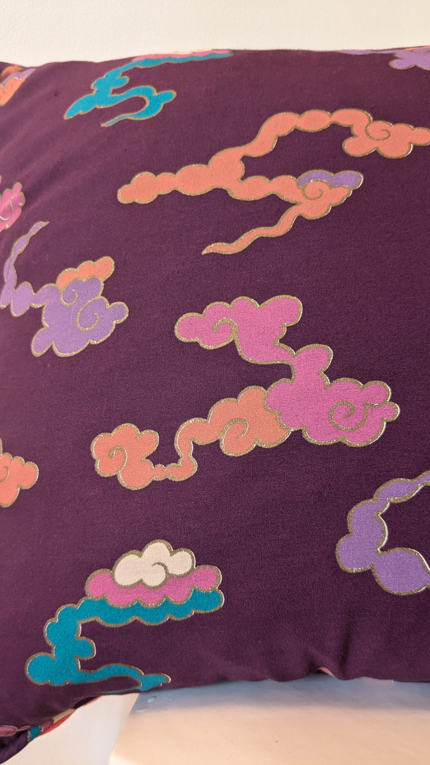 Japanese Clouds Throw Pillow