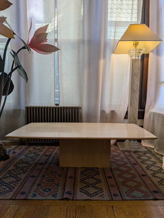 Italian Travertine Coffee Table
