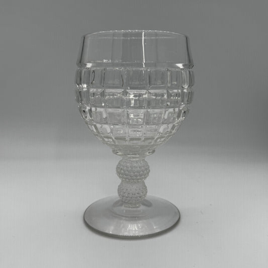 Heisey Victorian Water Goblets with Beaded Knob Stems (Set of Eight)