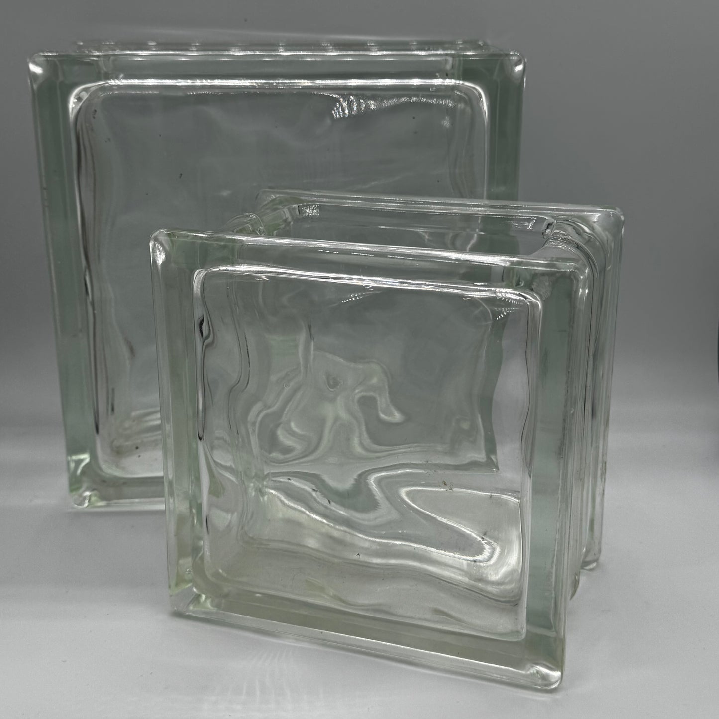 Large Glass Block Vase