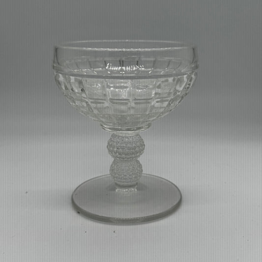 Heisey Victorian Coupes with Beaded Knob Stems (Set of Six)