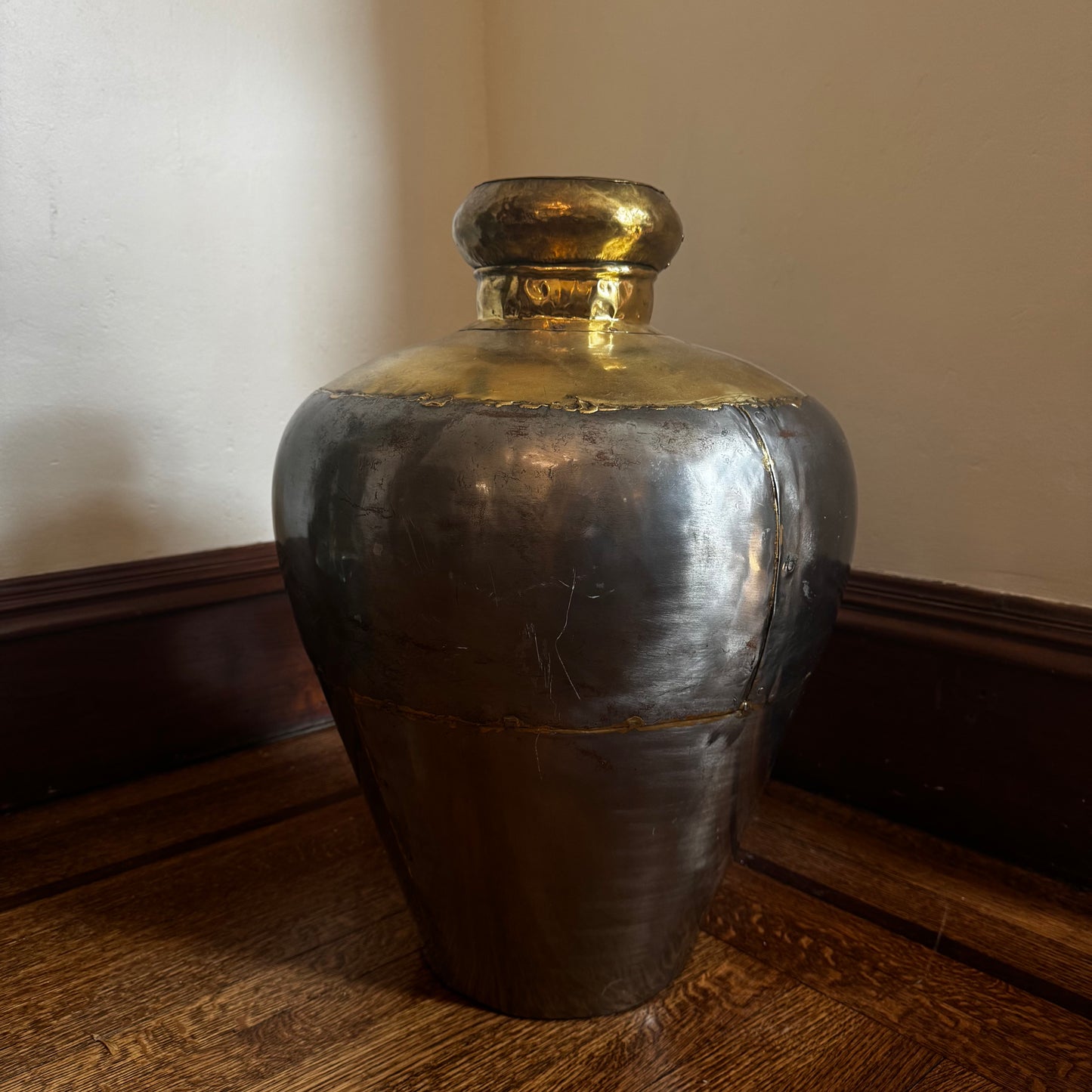 Gold and Silver Floor Vase