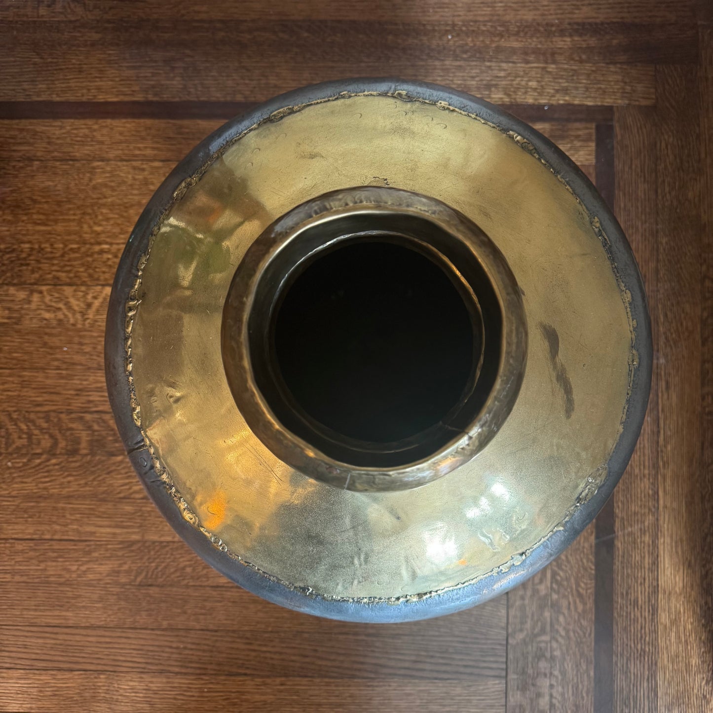 Gold and Silver Floor Vase