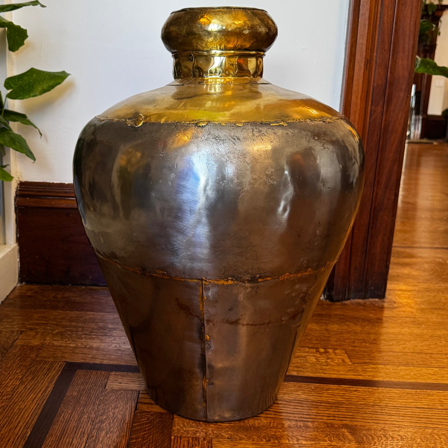 Gold and Silver Floor Vase