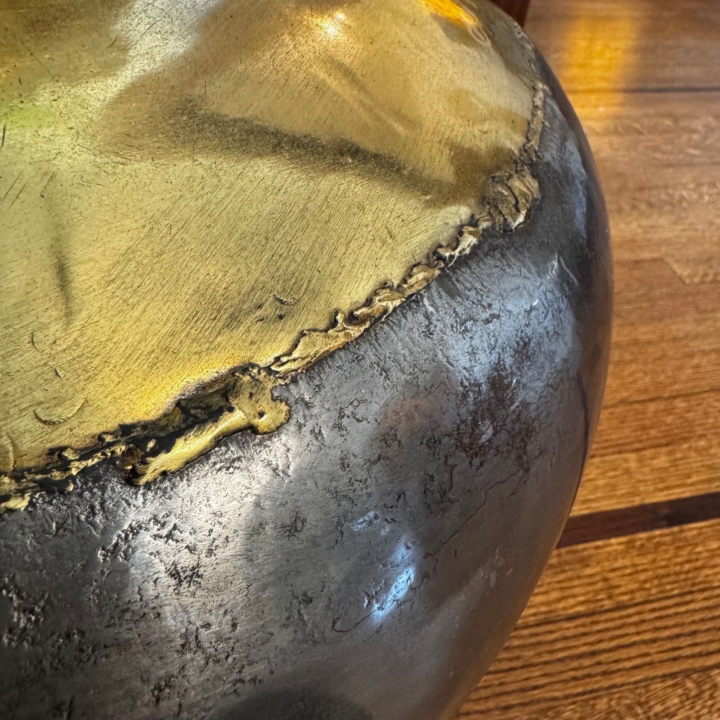 Gold and Silver Floor Vase
