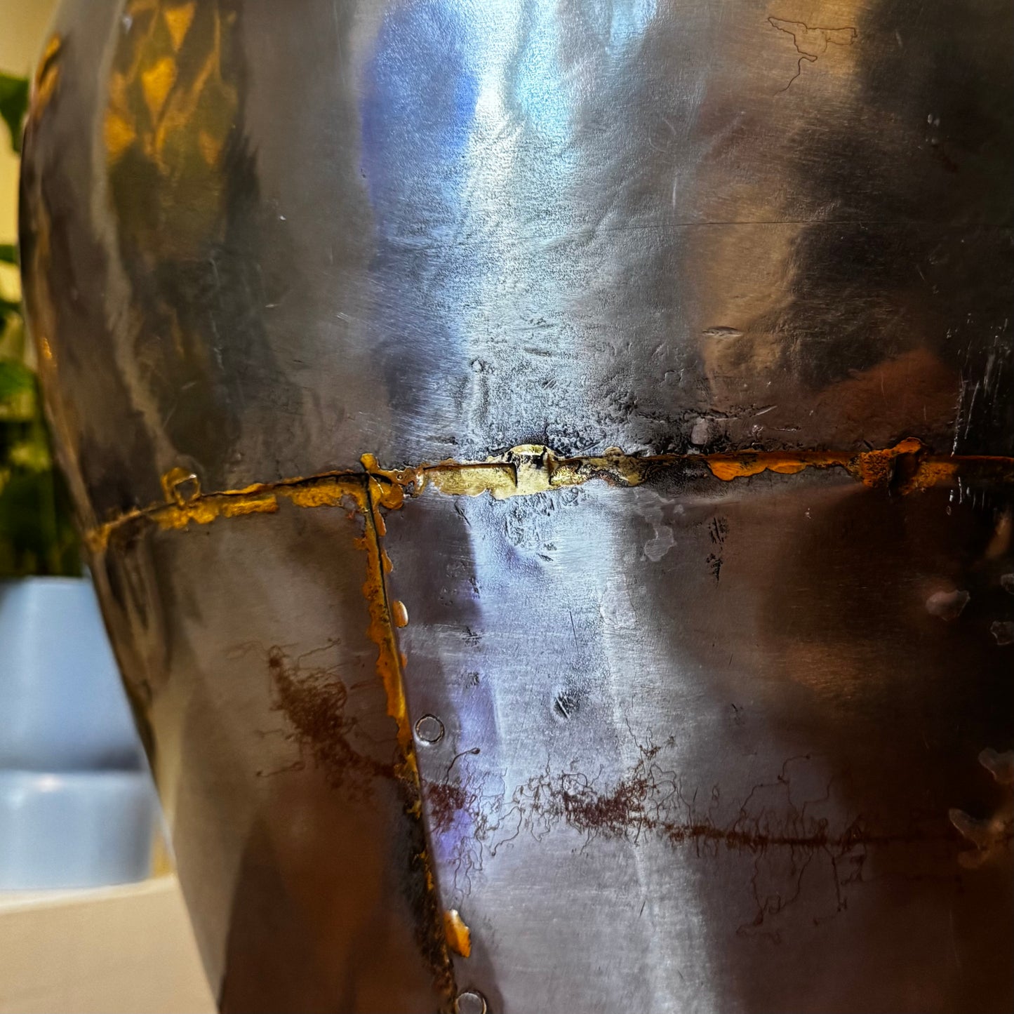 Gold and Silver Floor Vase