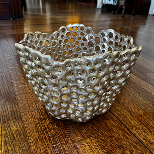 Coral Ceramic Basket