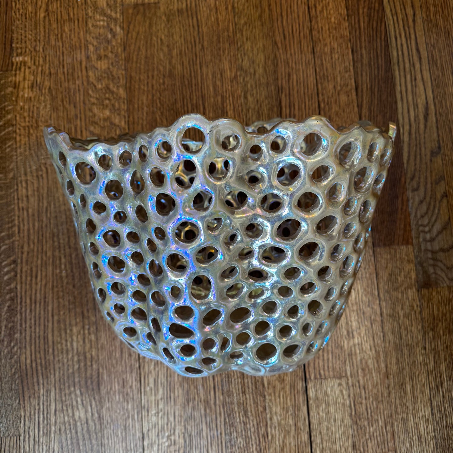 Coral Ceramic Basket
