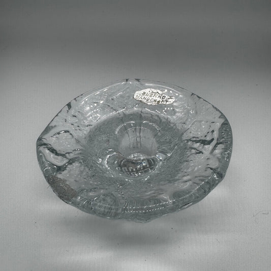 Blenko Glass Sunflower Pattern Candle Holder