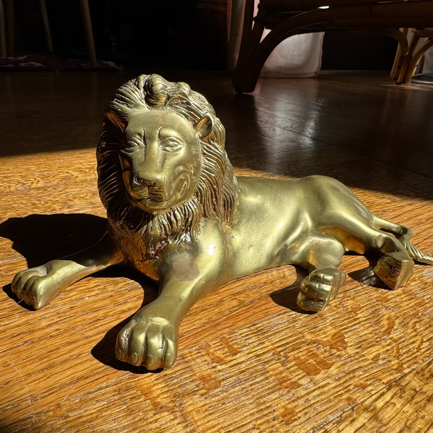 Brass Lion Figure