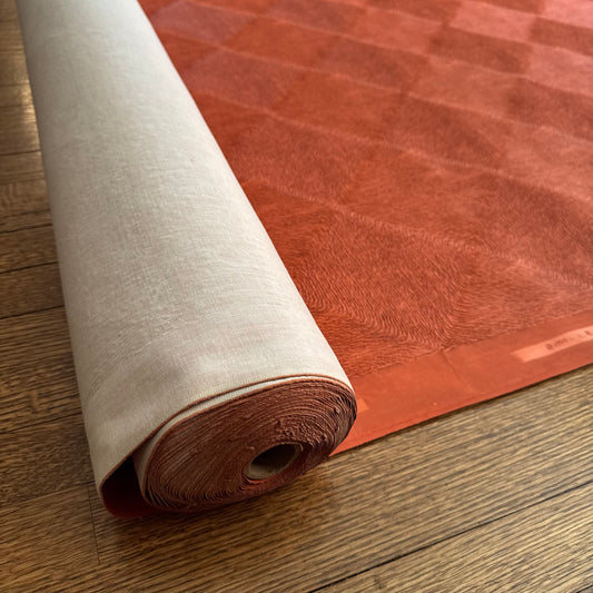 Vintage 1959 Vicrtex Deep Salmon Wallpaper Full Roll of "Lanai"