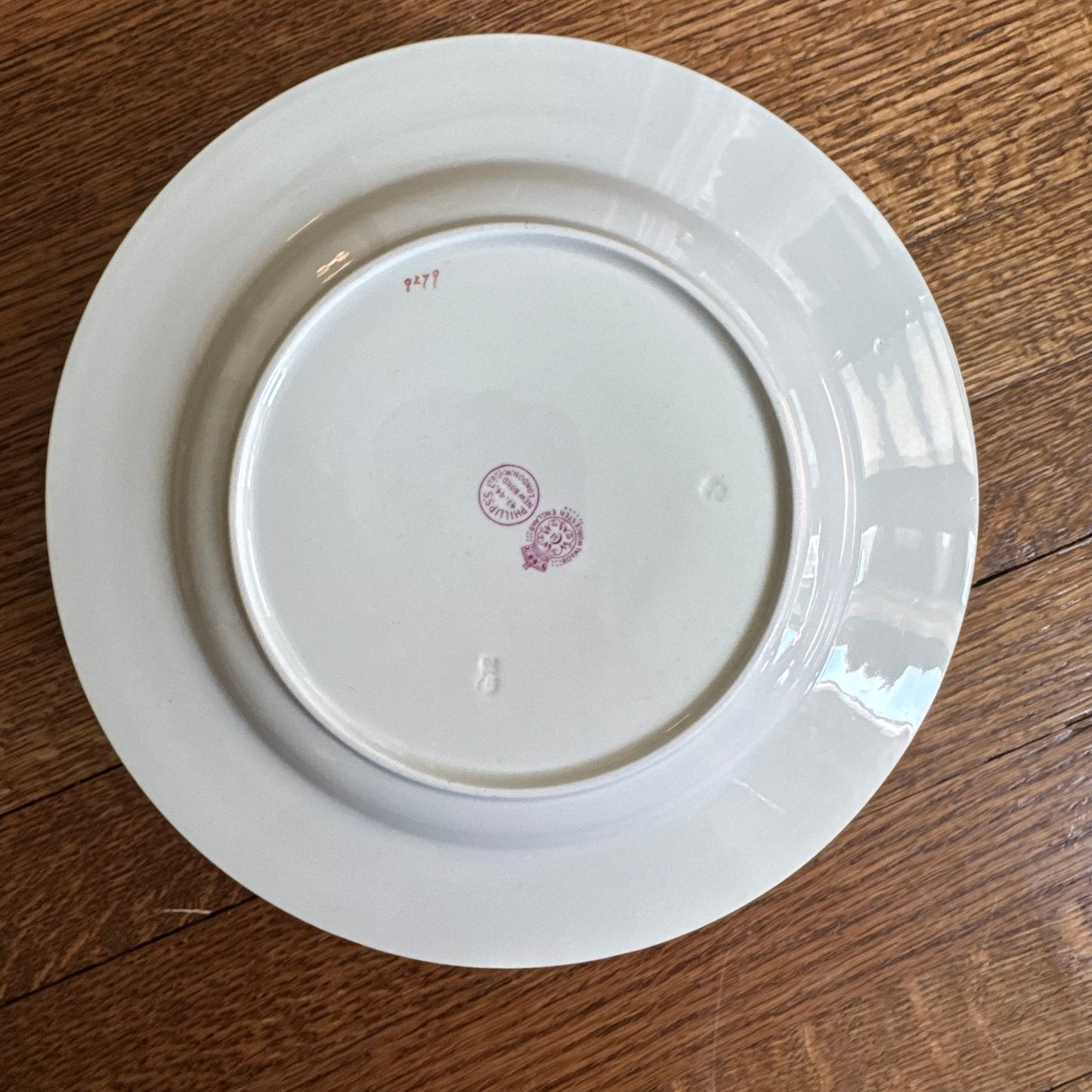 Set of Ten White and Gold English Plates