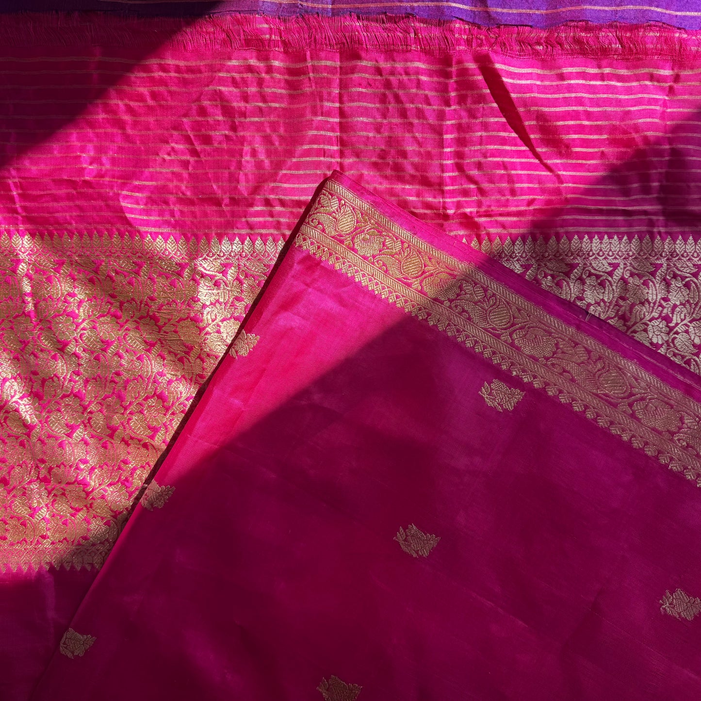 Vintage Fuchsia Turkish Wedding Saree