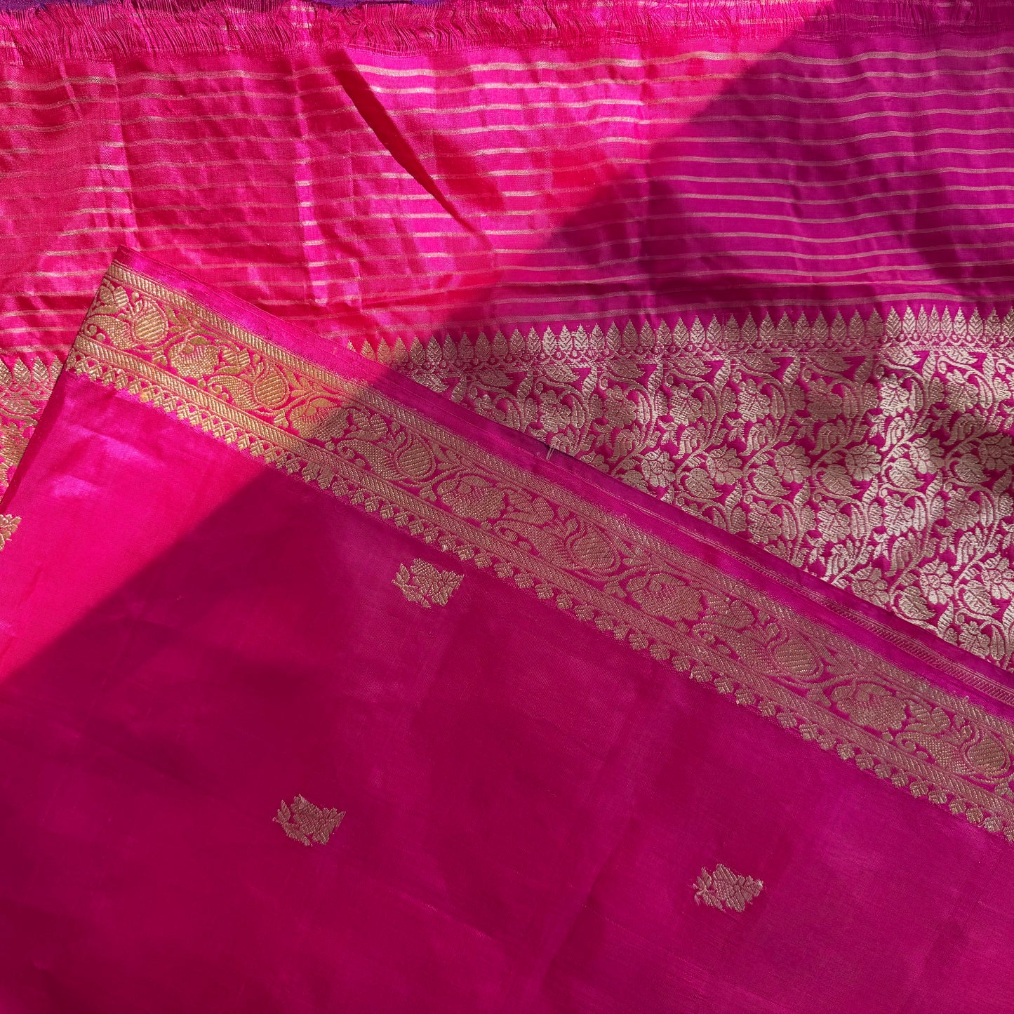 Vintage Fuchsia Turkish Wedding Saree