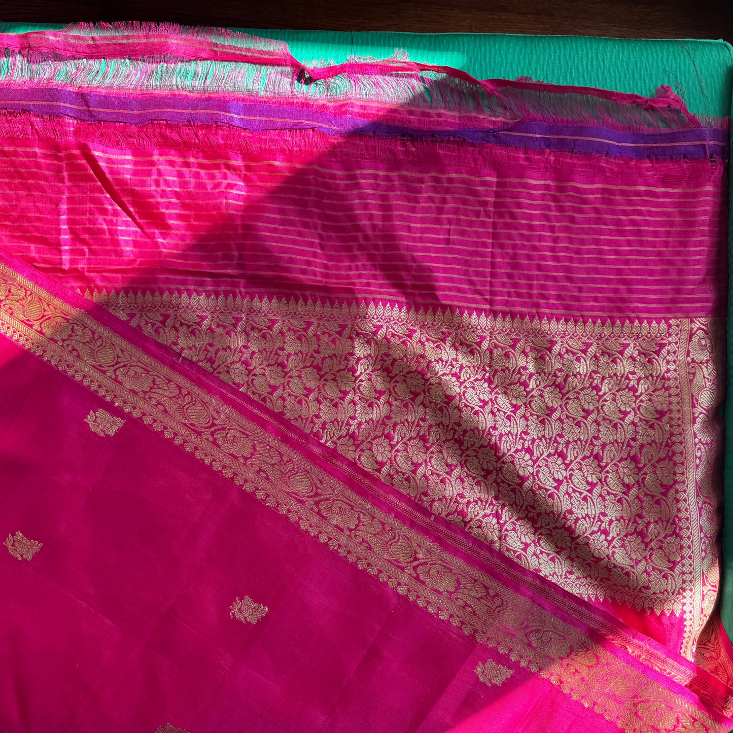 Vintage Fuchsia Turkish Wedding Saree