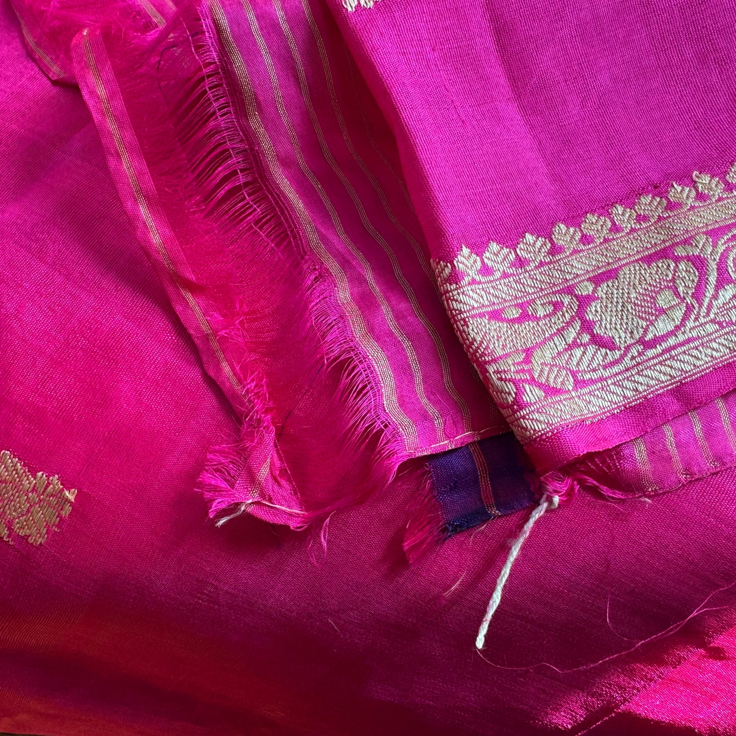 Vintage Fuchsia Turkish Wedding Saree