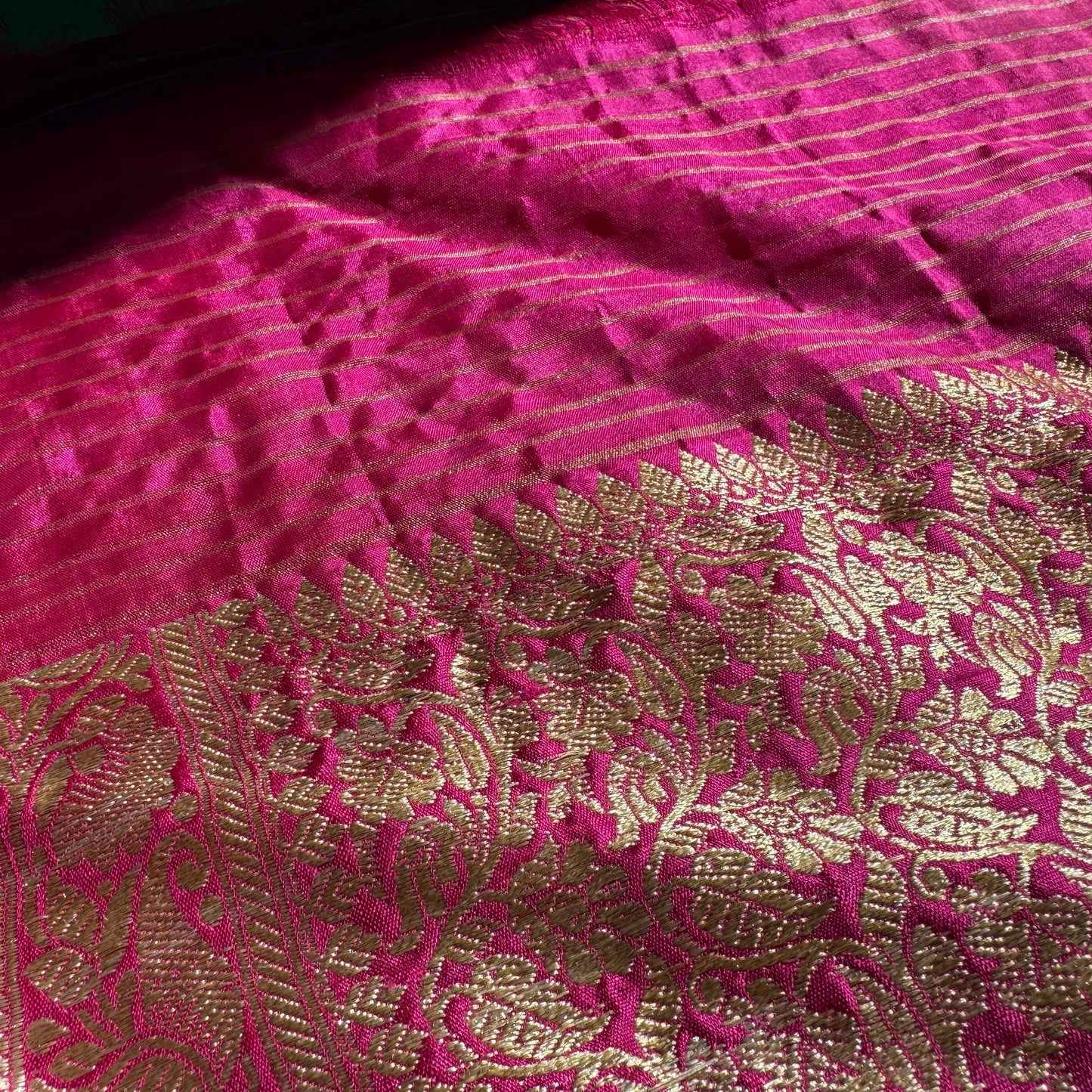 Vintage Fuchsia Turkish Wedding Saree