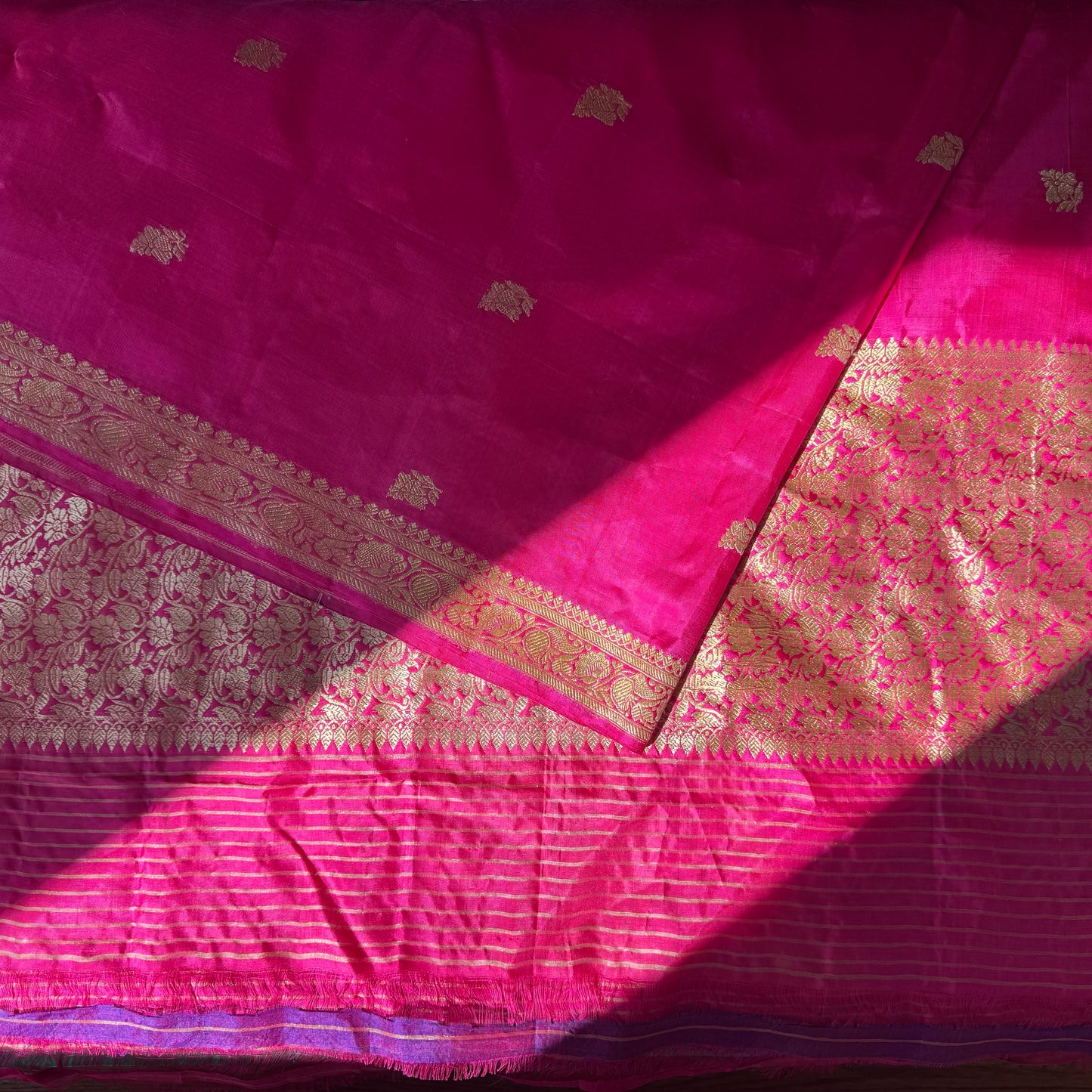Vintage Fuchsia Turkish Wedding Saree
